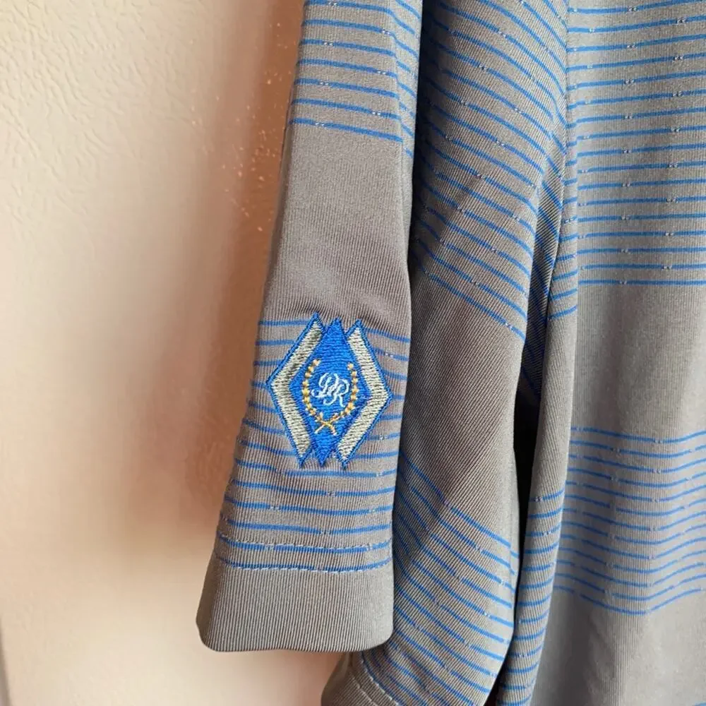 ADIDAS Men’s Striped Polo/Golf Shirt / Size: Large